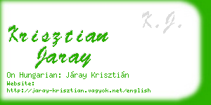 krisztian jaray business card
